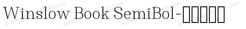 Winslow Book SemiBol字体转换